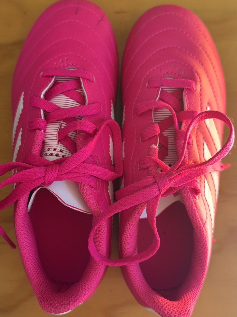 Kids Pink Athletic Shoes - Youth Lace-Up Sneakers size 1